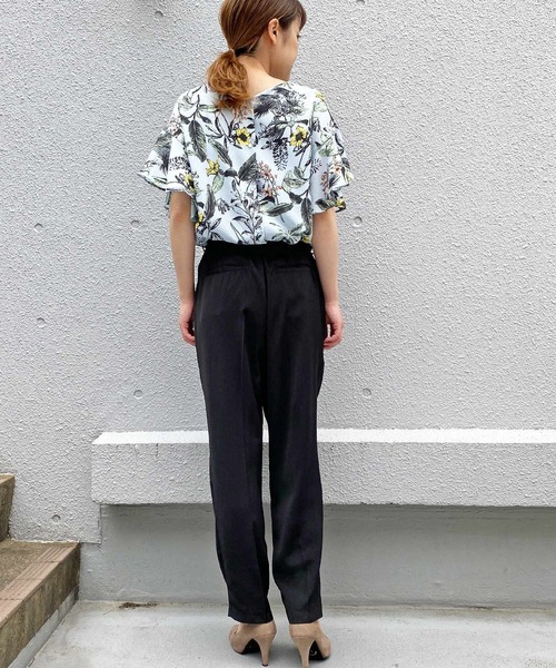 PICCIN(ピッチン)の「フラワーフリルブラウス(シャツ/ブラウス・レディース・サックスブルー/オフホワイト・M)」の19枚目の写真