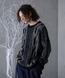 CASPER JOHN | Docking Jacquard Knit/ドッキングジャガードニット(ニット/セーター)
