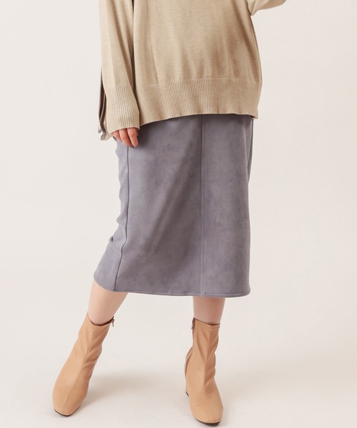 natural couture（ナチュラルクチュール）の「ポンチスエードタイトスカート（スカート・レディース・ブルー/アイボリー/その他1/その他2/レンガ/その他3/イエロー/ラベンダー・FREE）」の14枚目の写真