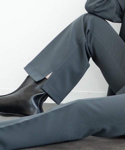 Aunt Marie's（アントマリーズ）の「【低身長向けSサイズ有】サイドスリットセンタープレスフレアパンツ 2020AW / AUNT MARIE'S（スラックス・レディース・チャコールグレー/ブラウン/アイボリー・SMALL/FREE）」の14枚目の写真