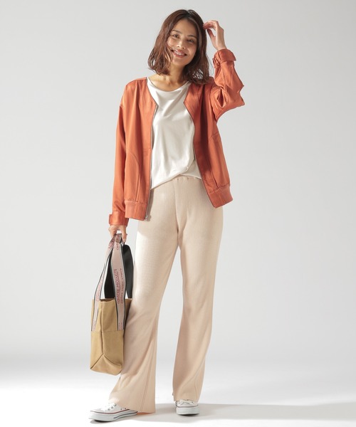 BAYFLOW（ベイフロー）の「ノーカラーリバーシブルブルゾン（ブルゾン・レディース・オレンジ/モカ/チャコール・SMALL/MEDIUM）」の8枚目の写真
