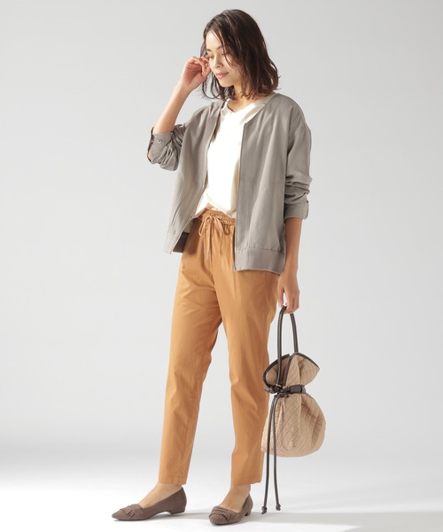 BAYFLOW（ベイフロー）の「ノーカラーリバーシブルブルゾン（ブルゾン・レディース・オレンジ/モカ/チャコール・SMALL/MEDIUM）」の11枚目の写真