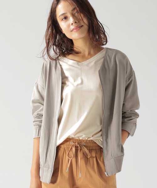 BAYFLOW（ベイフロー）の「ノーカラーリバーシブルブルゾン（ブルゾン・レディース・オレンジ/モカ/チャコール・SMALL/MEDIUM）」の12枚目の写真