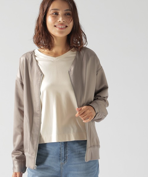 BAYFLOW リバーシブルブルゾン セール】ノーカラーリバーシブルブルゾン（ブルゾン）｜BAYFLOW