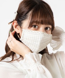 WEGO（ウィゴー）の「WEGO/チェックサテンリボンマスク（マスク・キッズ）」