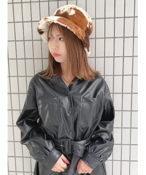 one way（ワンウェイ）の「【oneway】ファーバケットハット（ハット・レディース・ブラック/ブラック系その他/ブラウン系その他・FREE）」の3枚目の写真