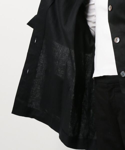 mizuiroind（ミズイロインド）の「リネンワイドシャツジャケット