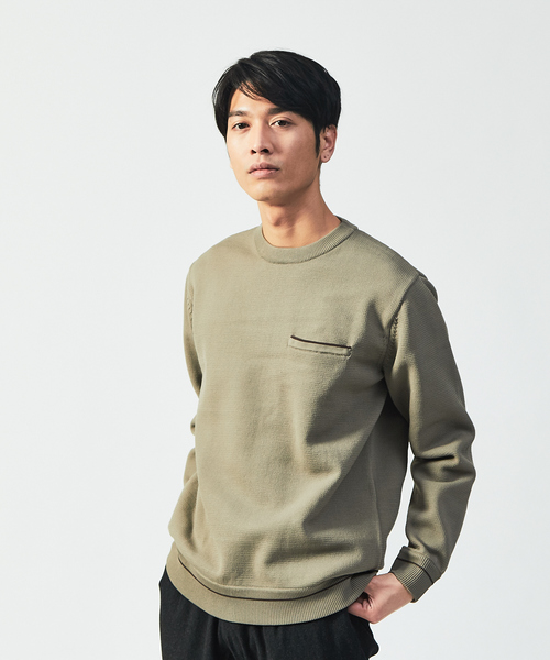 【セール】ウーリー ポリエステルクルーニット（ニット/セーター）｜ABAHOUSE（アバハウス）