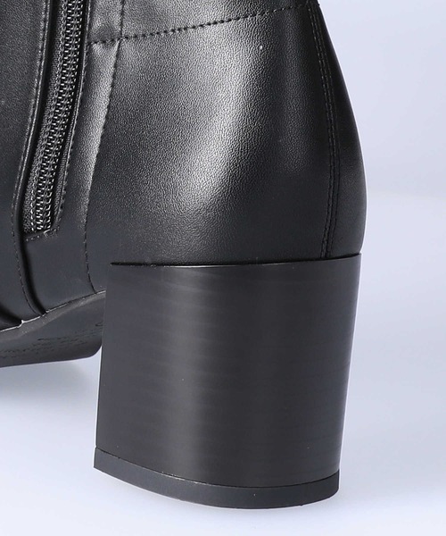 ORiental TRaffic（オリエンタルトラフィック）の「【ORiental TRaffic】チャンキーヒールミドルブーツ（ブーツ・レディース・ブラウン/ブラック/ブラック×ホワイト・L/M/S/XL）」の11枚目の写真