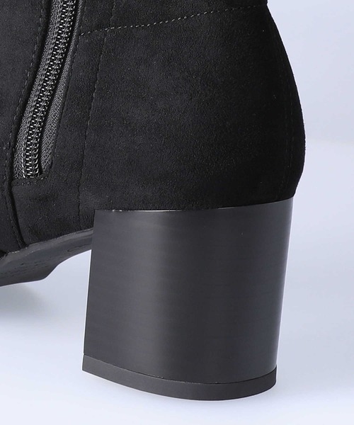 ORiental TRaffic（オリエンタルトラフィック）の「【ORiental TRaffic】チャンキーヒールミドルブーツ（ブーツ・レディース・ブラウン/ブラック/ブラック×ホワイト・L/M/S/XL）」の9枚目の写真