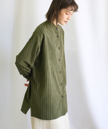 select MOCA | 2021 SS スタンドカラーストライプニュアンスシャツ(シャツ/ブラウス)