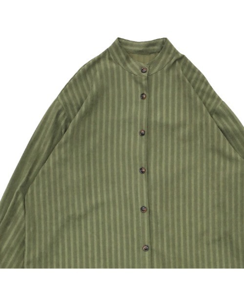 select MOCA（セレクトモカ）の「2021 SS スタンドカラーストライプニュアンスシャツ（シャツ/ブラウス・レディース・ブラック/グリーン・FREE）」の18枚目の写真
