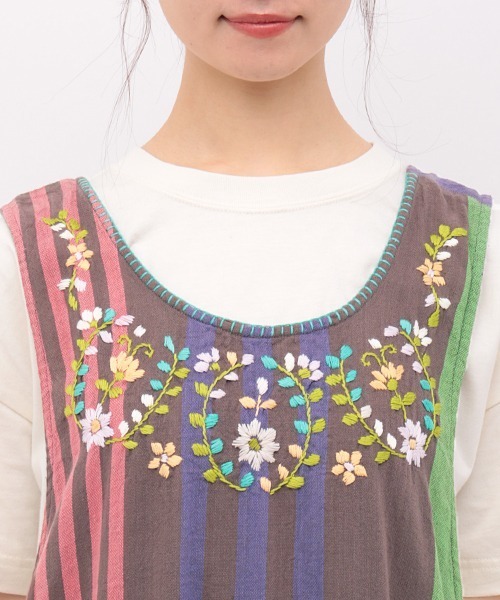 メキシコフラワー刺繍エプロン（エプロン）｜チチカカ（チチカカ