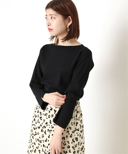 B.C STOCK（ベーセーストック）の「ボートネックソウバリプルオーバー◆（ニット/セーター・レディース・ホワイト/ブラック/イエロー・FREE）」の3枚目の写真