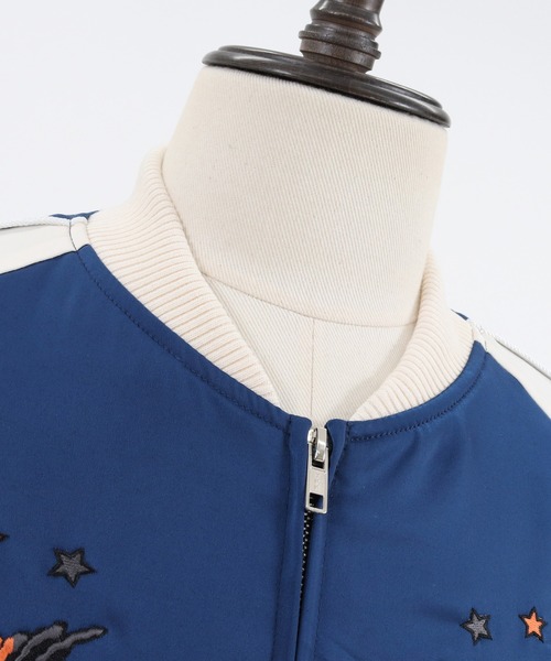 CAMBIO（カンビオ）の「mj7752-イーグル×ローズスカジャン（スカジャン・メンズ・グレー/ピンク/ブルー・SMALL/MEDIUM/LARGE）」の10枚目の写真