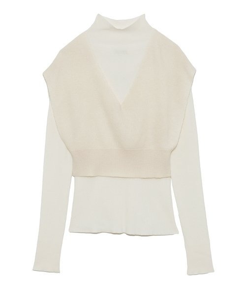 snidel♡ベストレイヤードニットプルオーバー SNIDEL（スナイデル）の「ベストレイヤードニットプルオーバー
