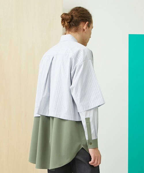 UNITED TOKYO(ユナイテッドトウキョウ)の「TOMAS MASON ドッキングミリタリーシャツ(テーラードジャケット・メンズ・サックスブルー・FREE)」の5枚目の写真