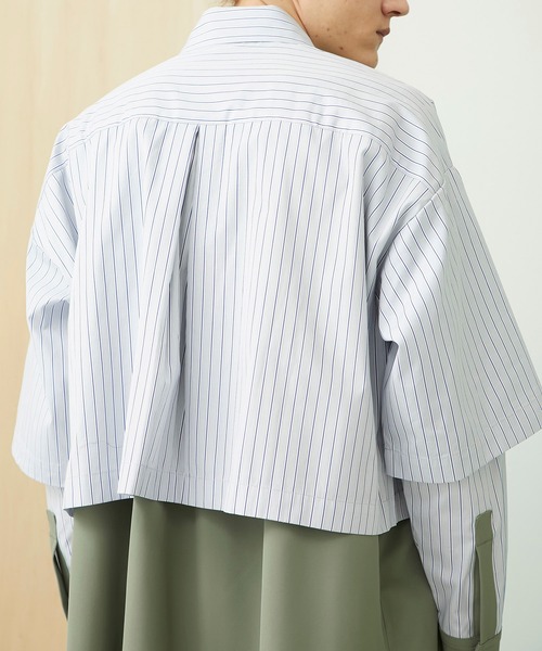 UNITED TOKYO(ユナイテッドトウキョウ)の「TOMAS MASON ドッキングミリタリーシャツ(テーラードジャケット・メンズ・サックスブルー・FREE)」の12枚目の写真