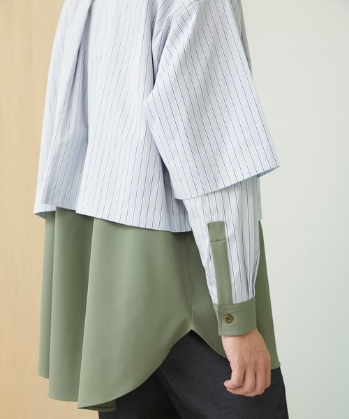 UNITED TOKYO(ユナイテッドトウキョウ)の「TOMAS MASON ドッキングミリタリーシャツ(テーラードジャケット・メンズ・サックスブルー・FREE)」の13枚目の写真