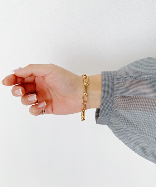 iso（イソ）の「スクエアチェーンブレスレット（ブレスレット・レディース・ゴールド/シルバー・FREE）」の12枚目の写真