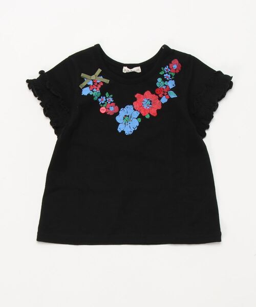 RAGMART（ラグマート）の「プリントTシャツ 花柄（Tシャツ/カットソー・キッズ・ブラック/オフホワイト・120cm/110cm/130cm/100cm）」の11枚目の写真