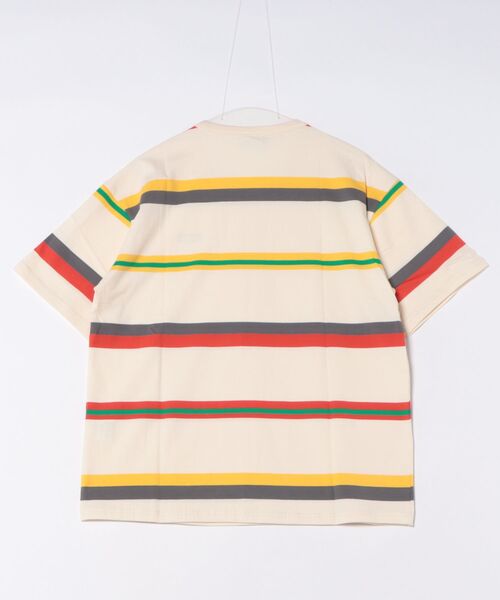 HOOK（フック）の「【HOOK】【新色入荷】 ベーシック ボーダー柄半袖tシャツ（Tシャツ/カットソー・メンズ・ブラック/ホワイト/ベージュ・XXL/M/L/XL/LARGE/XX-LARGE/MEDIUM/X-LARGE）」の5枚目の写真