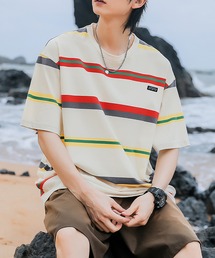 【HOOK】【新色入荷】 ベーシック ボーダー柄半袖tシャツ