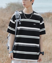 【HOOK】【新色入荷】 ベーシック ボーダー柄半袖tシャツ