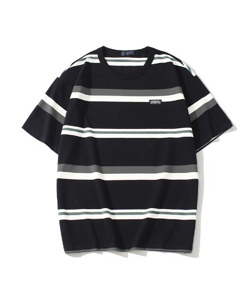 HOOK（フック）の「【HOOK】【新色入荷】 ベーシック ボーダー柄半袖tシャツ（Tシャツ/カットソー・メンズ・ブラック/ホワイト/ベージュ・XXL/M/L/XL/LARGE/XX-LARGE/MEDIUM/X-LARGE）」の16枚目の写真