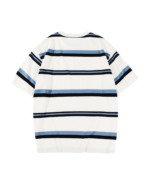 HOOK（フック）の「【HOOK】【新色入荷】 ベーシック ボーダー柄半袖tシャツ（Tシャツ/カットソー・メンズ・ブラック/ホワイト/ベージュ・XXL/M/L/XL/LARGE/XX-LARGE/MEDIUM/X-LARGE）」の13枚目の写真