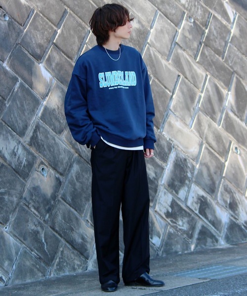 Bibiy ネイビー スウェットトップス Bibiy ネイビー スウェットトップス