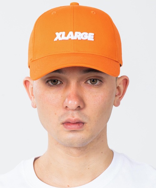 XLARGE（エクストララージ）の「STANDARD LOGO 6PANEL CAP（キャップ・メンズ・ブラック/オレンジ/ネイビー・ONE SIZE）」の10枚目の写真