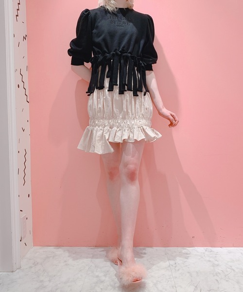 lilLilly（リルリリー）の「アシンメトリーミニスカート（スカート・レディース・ベージュ/ブルー系その他/チェック・FREE）」の12枚目の写真