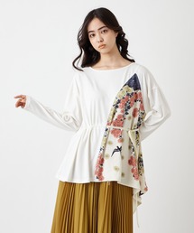 【キクマツバメ・花天井】イレギュラーヘムトップス