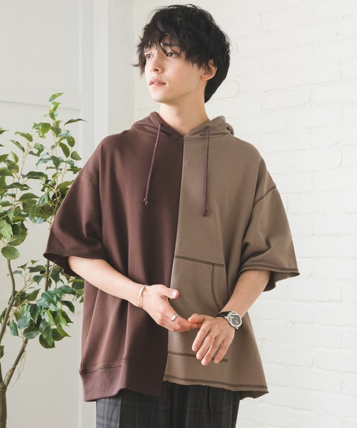 Alpinus（アルピナス）の「Alpinus - bi-color foodie pullover / バイカラーフーディープルオーバー（パーカー・メンズ・ブラック/ベージュ・SMALL/MEDIUM）」の7枚目の写真