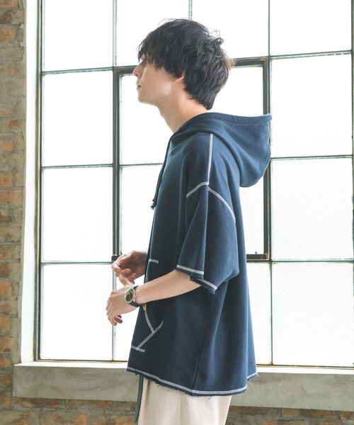 Alpinus（アルピナス）の「Alpinus - bi-color foodie pullover / バイカラーフーディープルオーバー（パーカー・メンズ・ブラック/ベージュ・SMALL/MEDIUM）」の16枚目の写真