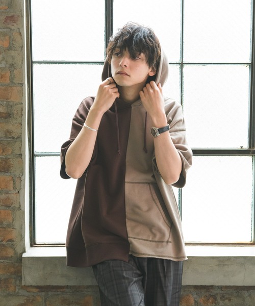 Alpinus（アルピナス）の「Alpinus - bi-color foodie pullover / バイカラーフーディープルオーバー（パーカー・メンズ・ブラック/ベージュ・SMALL/MEDIUM）」の21枚目の写真