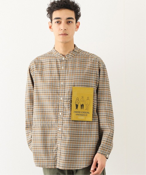 B.C STOCK（ベーセーストック）の「[WC] PANEL CHECK ビッグシャツ（シャツ/ブラウス・メンズ・ベージュ/グリーン/グリーン系その他・MEDIUM/LARGE）」の2枚目の写真