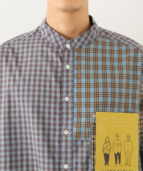 B.C STOCK（ベーセーストック）の「[WC] PANEL CHECK ビッグシャツ（シャツ/ブラウス・メンズ・ベージュ/グリーン/グリーン系その他・MEDIUM/LARGE）」の4枚目の写真