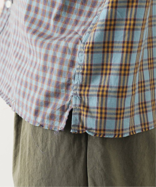 B.C STOCK（ベーセーストック）の「[WC] PANEL CHECK ビッグシャツ（シャツ/ブラウス・メンズ・ベージュ/グリーン/グリーン系その他・MEDIUM/LARGE）」の5枚目の写真