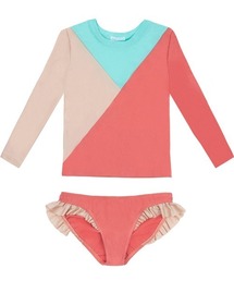 Pacific Rainbow（パシフィックレインボー）の「Pacific Rainbow / 切り替えデザイン ラッシュガード スイムパンツ セット＜90－140cm＞（ラッシュガード・キッズ）」