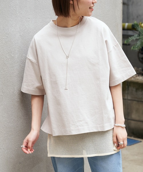 CIAOPANIC TYPY（チャオパニックティピー）の「【OSORO】アウトドアTEE（Tシャツ/カットソー・レディース・ホワイト/チャコールグレー/レッド/イエロー/グレー系その他/バイオレット・ONE SIZE）」の4枚目の写真