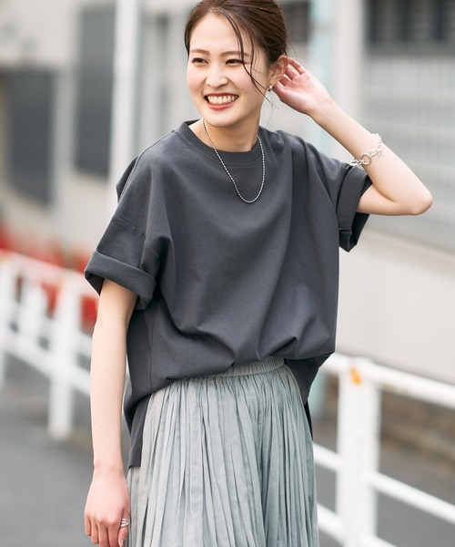 CIAOPANIC TYPY（チャオパニックティピー）の「【OSORO】アウトドアTEE（Tシャツ/カットソー・レディース・ホワイト/チャコールグレー/レッド/イエロー/グレー系その他/バイオレット・ONE SIZE）」の3枚目の写真