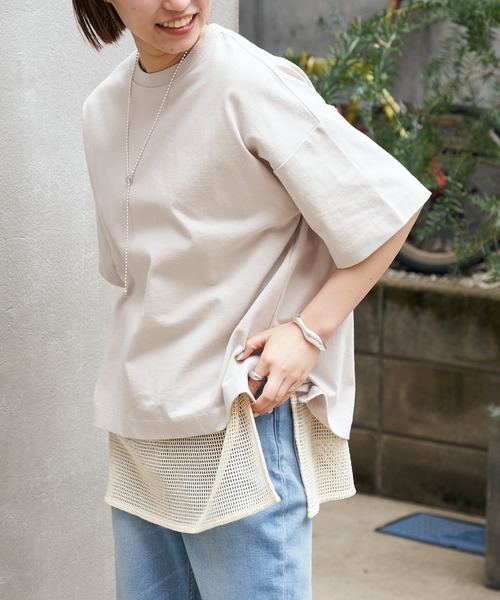 CIAOPANIC TYPY（チャオパニックティピー）の「【OSORO】アウトドアTEE（Tシャツ/カットソー・レディース・ホワイト/チャコールグレー/レッド/イエロー/グレー系その他/バイオレット・ONE SIZE）」の12枚目の写真