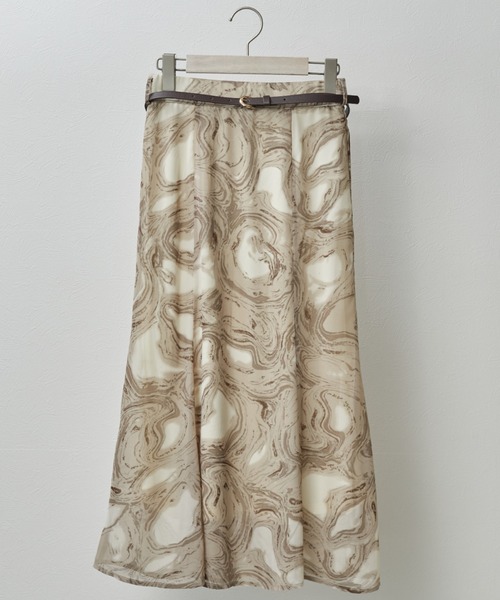 Amourire（アムリール）の「マーブル柄セミフレアSK（スカート・レディース・ベージュ/グレー/ピンク・M）」の8枚目の写真