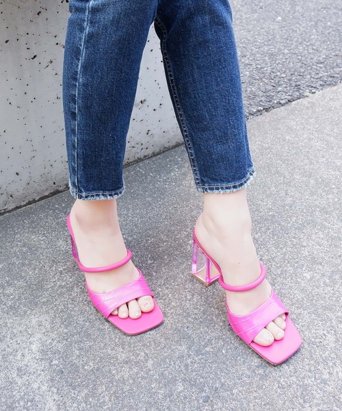 SPIRALGIRL（スパイラルガール）の「クリアヒールサンダル（サンダル・レディース・ブラック/オフホワイト/ピンク/ブルー・MEDIUM/LARGE）」の12枚目の写真