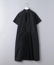 sacai ブラック シャツドレス Sacai ラッフル シャツドレス | ブラック | FARFETCH JP