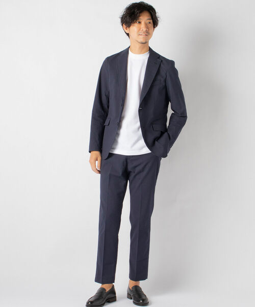 NOLLEY'S goodman（ノーリーズグッドマン）の「COOL MAX シアサッカー セットアップパンツ（その他パンツ・メンズ・ネイビー/ホワイト系その他4/ブルー系その他7・MEDIUM/LARGE/X-LARGE/SMALL）」の5枚目の写真