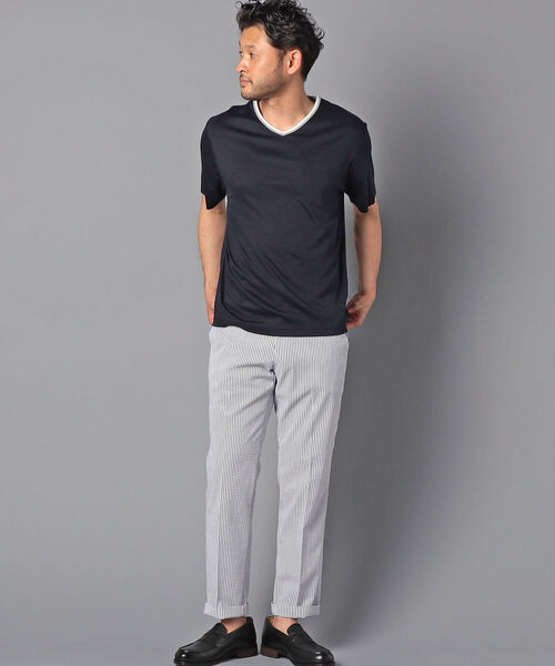 NOLLEY'S goodman（ノーリーズグッドマン）の「COOL MAX シアサッカー セットアップパンツ（その他パンツ・メンズ・ネイビー/ホワイト系その他4/ブルー系その他7・MEDIUM/LARGE/X-LARGE/SMALL）」の11枚目の写真