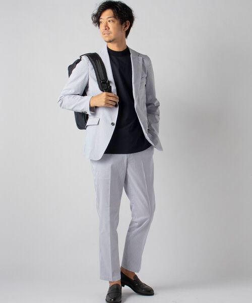 NOLLEY'S goodman（ノーリーズグッドマン）の「COOL MAX シアサッカー セットアップパンツ（その他パンツ・メンズ・ネイビー/ホワイト系その他4/ブルー系その他7・MEDIUM/LARGE/X-LARGE/SMALL）」の14枚目の写真